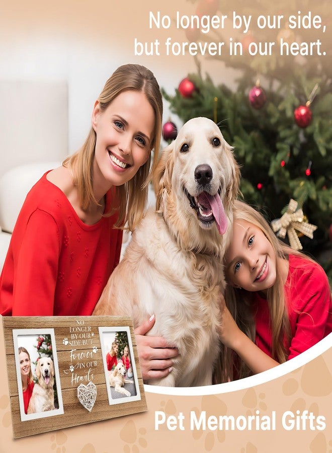 Aremdys Loss of Dog Sympathy Gift, Pet Memorial Frame in Memory of Dog Pet Remembrance Memorial Gifts for Dogs Cats, Dogs Picture Frame of Double 4×6 Photo for Pet Lover - Image 4